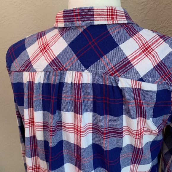 Hippy laundry plaid flannel button down. Size: L - Picture 8 of 12